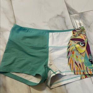 Colorful Lion Print Women’s Booty Shorts Spandex